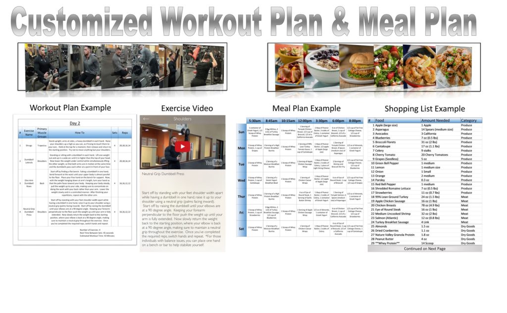 Premium Exercise/Meal Plan - Online Personal Training Programs